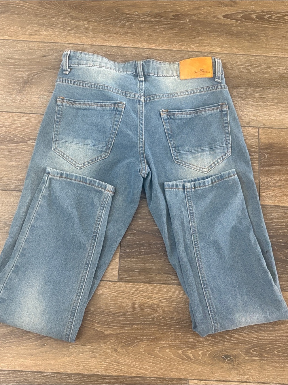 Men's Straight Fit Jeans in Washed Light Blue